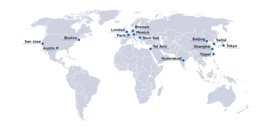 OneSpin Locations map